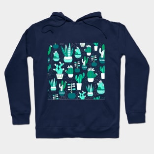 Cool Cactus Aqua Green Hoodie